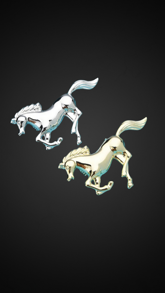 Polished Mustang Brooch