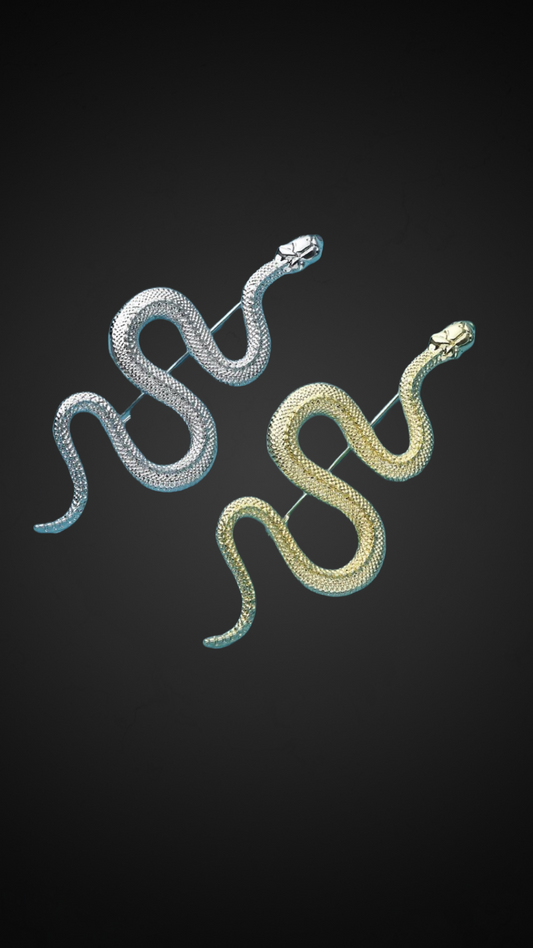 Curved Serpent Brooch