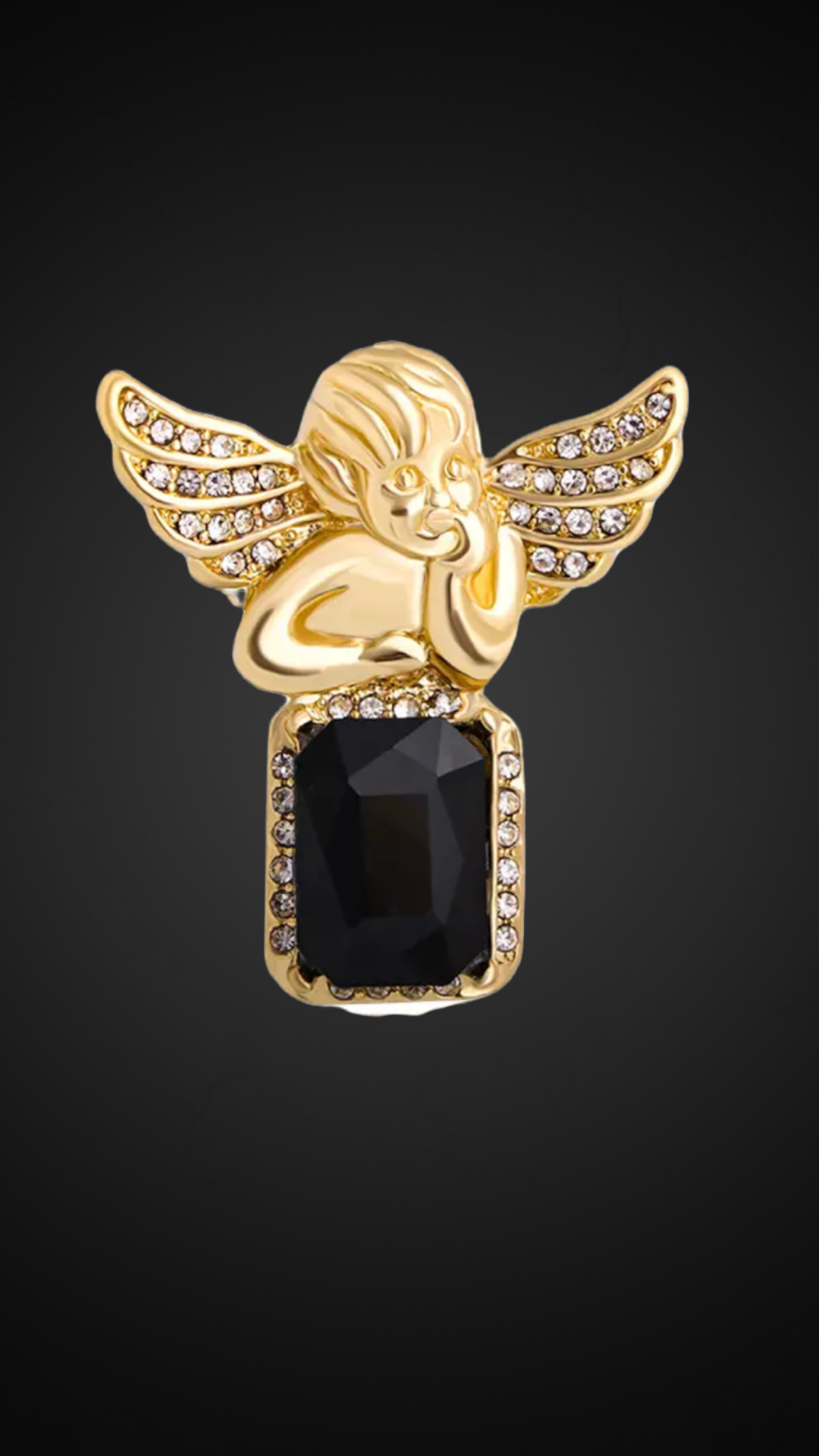 Gold Angel Brooch